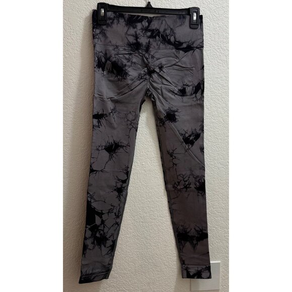 Gray Black Tie-Dye Leggings Size Large - Picture 3 of 3